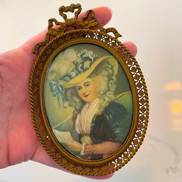 FINE ANTIQUE 19th Century FRENCH mini paintings of NAPOLEON & WIFE? by Gerard - Picture 4 of 8